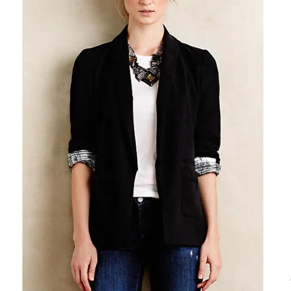 Anthropologie Sz 10 Open Front Blazer by Cartonnier EUC - Picture 1 of 4